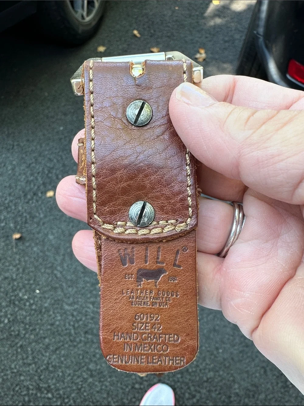 Will Leather Goods Brown Leather Key/Card Holder Clip